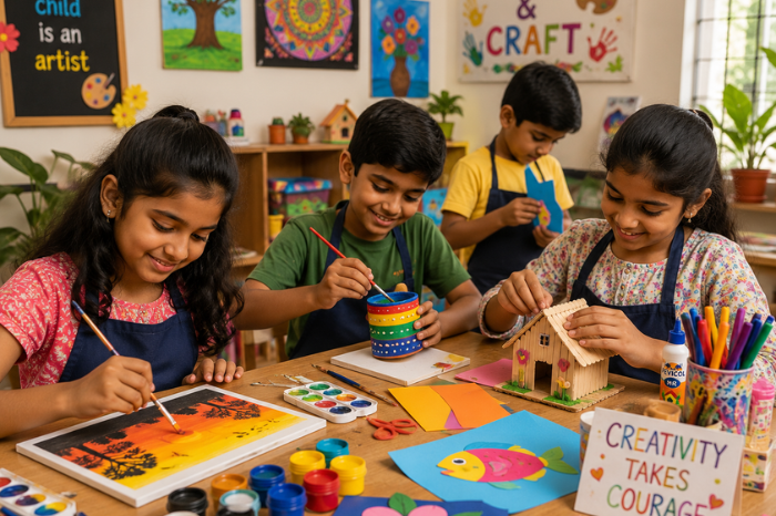 Student art and craft creative activities