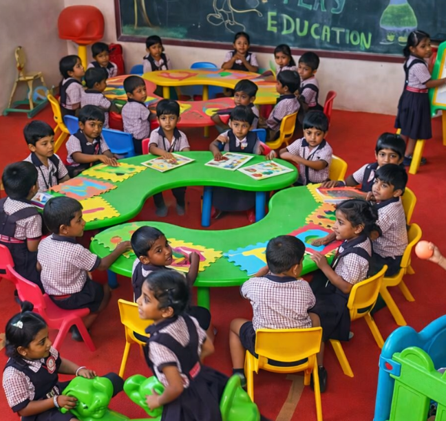 Modern SRK School campus and learning environment